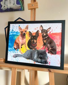Quadro pet personalizado com moldura e vidro acrílico 30x40 - Imagem 5