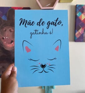 Plaquinha Mãe de Gato gatinha é!