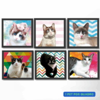 Kit Galeria da Fama – 6 Quadros Personalizados (20x20cm)