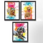 Kit Trio Ternura – 3 Quadros Personalizados (20x30cm)